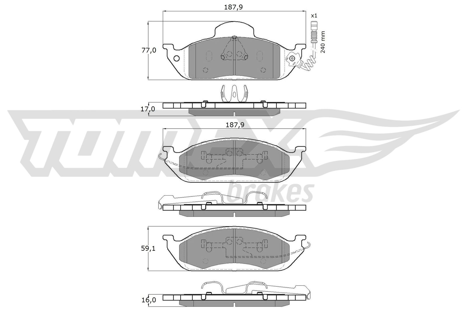 TOMEX Brakes TX 12-83 Sada...